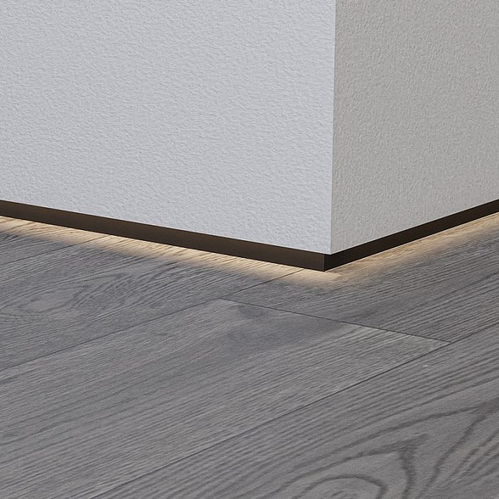 Плинтус напольный теневой 55 х 15 х 2500 мм, без рассеивателя, зазор 20 мм, Чёрный матовый, 1 шт Купить оптом Плинтус напольный теневой 55 х 15 х 2500 мм, без рассеивателя, зазор 20 мм, Чёрный матовый, 1 шт — изображение 5