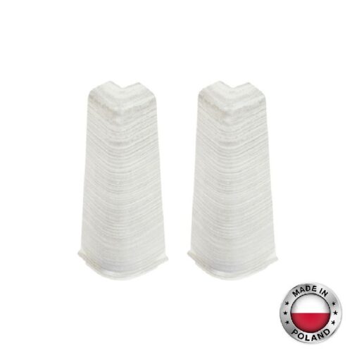 Угол наружный для плинтуса Cezar, Алюминий белый Браш, 266