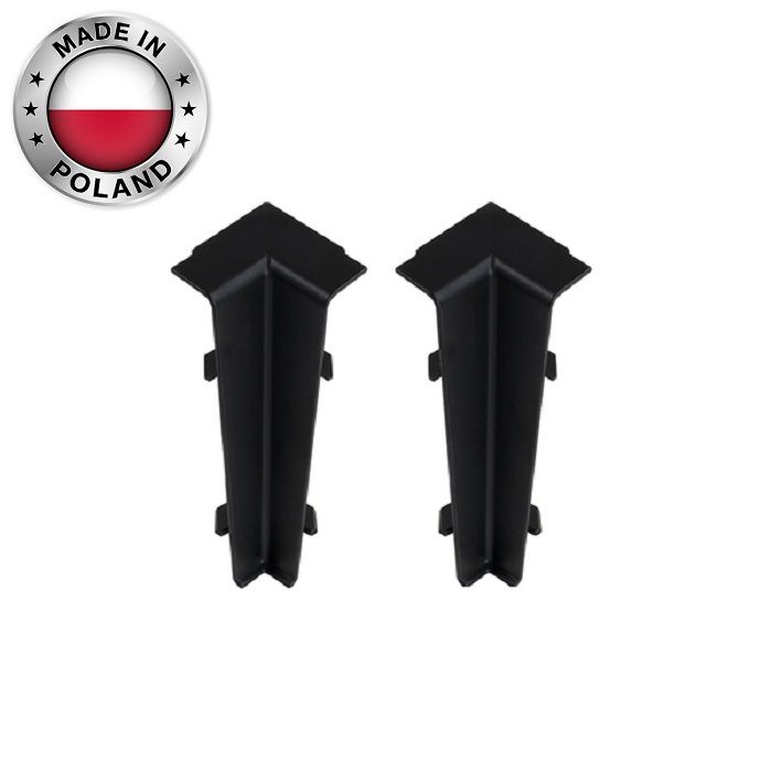 Угол внутренний для плинтуса Cezar, Черный матовый, 9005 Купить оптом Угол внутренний для плинтуса Cezar, Черный матовый, 9005