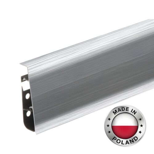 Плинтус напольный CEZAR, HI-LINE PRESTIGE, Брашированный Алюминий, 201, 1 шт