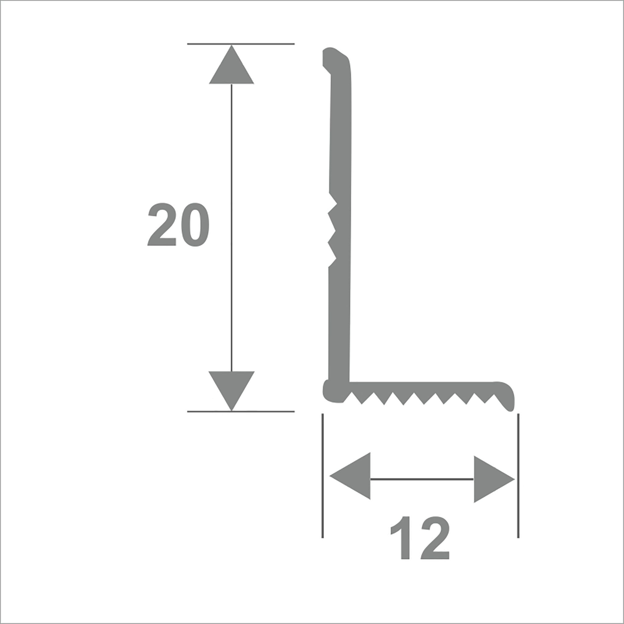 Плинтус напольный, угол внутренний, 20 х 12 мм, 270 см, Золото глянец, 1 шт Купить оптом Плинтус напольный, угол внутренний, 20 х 12 мм, 270 см, Золото глянец, 1 шт — изображение 2