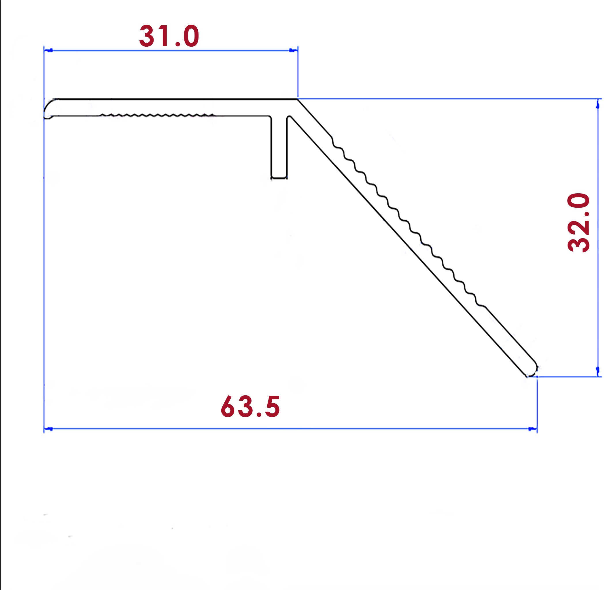 Порог разноуровневый, 60 x 2000 мм, перепад 30 мм, Серебро матовое, 1 шт Купить оптом Порог разноуровневый, 60 x 2000 мм, перепад 30 мм, Серебро матовое, 1 шт — изображение 2
