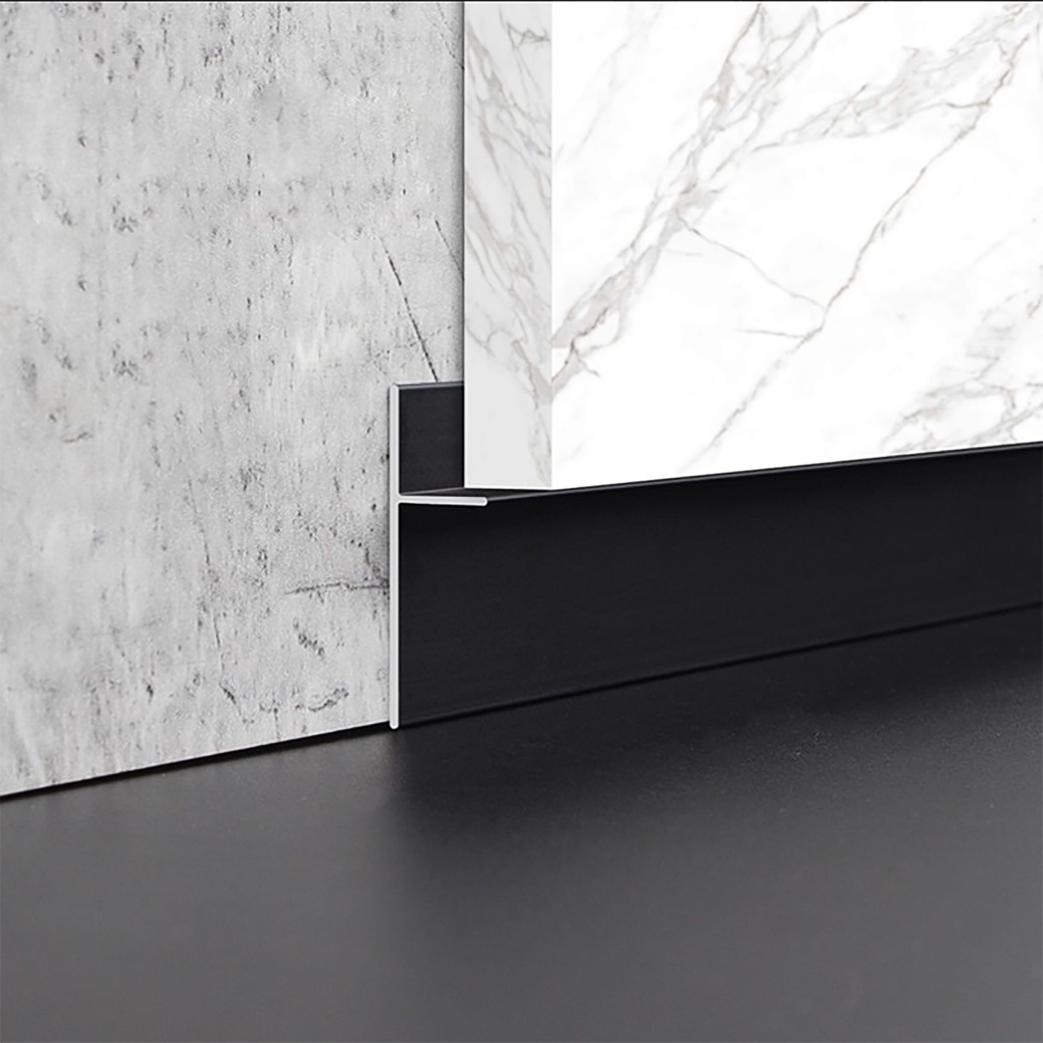 Плинтус напольный теневой без подсветки, 35 X 20 X 3000 мм, Чёрный матовый анод, гладкий, 1 шт Купить оптом Плинтус напольный теневой без подсветки, 35 X 20 X 3000 мм, Чёрный матовый анод, гладкий, 1 шт — изображение 5