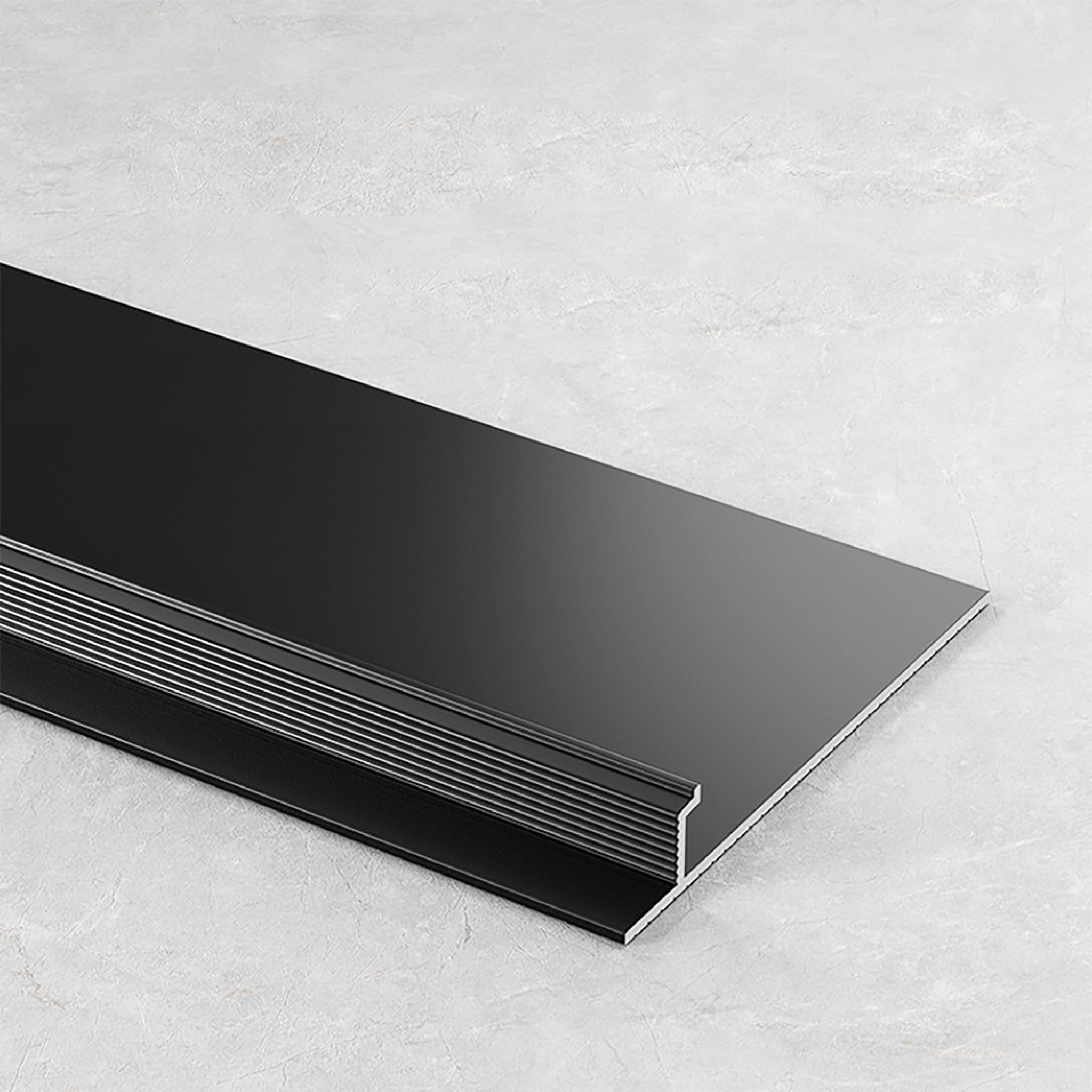 Плинтус напольный теневой без подсветки, 100 X 80 X 3000 мм, Чёрный матовый, 1 шт Купить оптом Плинтус напольный теневой без подсветки, 100 X 80 X 3000 мм, Чёрный матовый, 1 шт — изображение 5