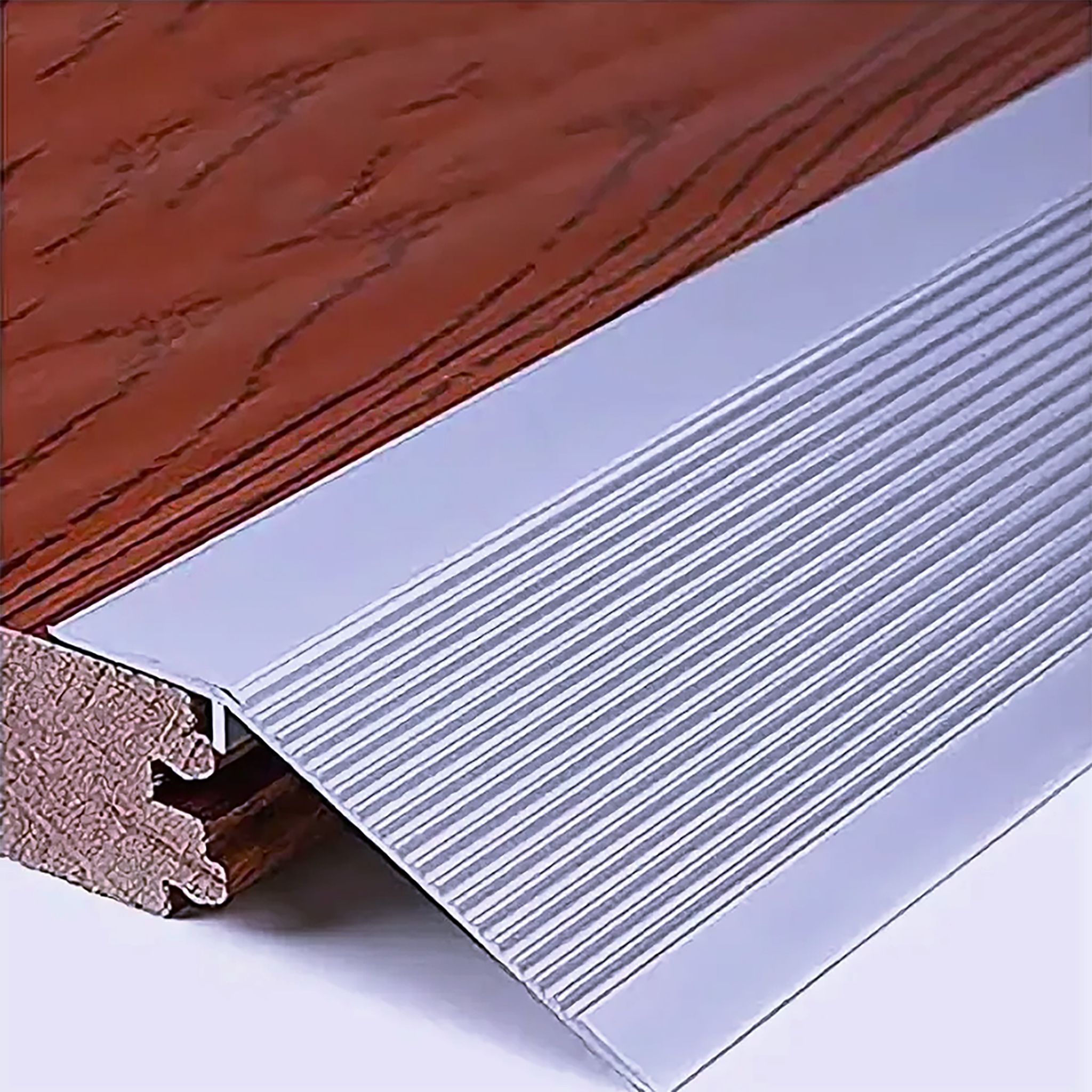 Порог разноуровневый, 60 x 2000 мм, перепад 30 мм, Серебро матовое, 1 шт Купить оптом Порог разноуровневый, 60 x 2000 мм, перепад 30 мм, Серебро матовое, 1 шт — изображение 5