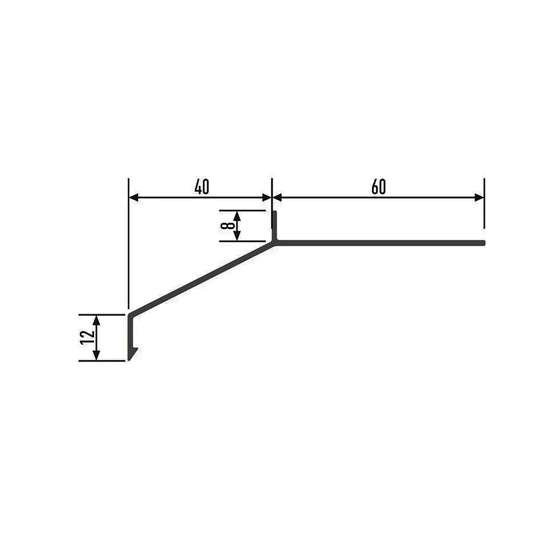 Капельник декоративный большой для террасы, балкона, фасада, 40 х 60 х 2500 мм, Чёрный матовый, 1 шт Купить оптом Капельник декоративный большой для террасы, балкона, фасада, 40 х 60 х 2500 мм, Чёрный матовый, 1 шт — изображение 2