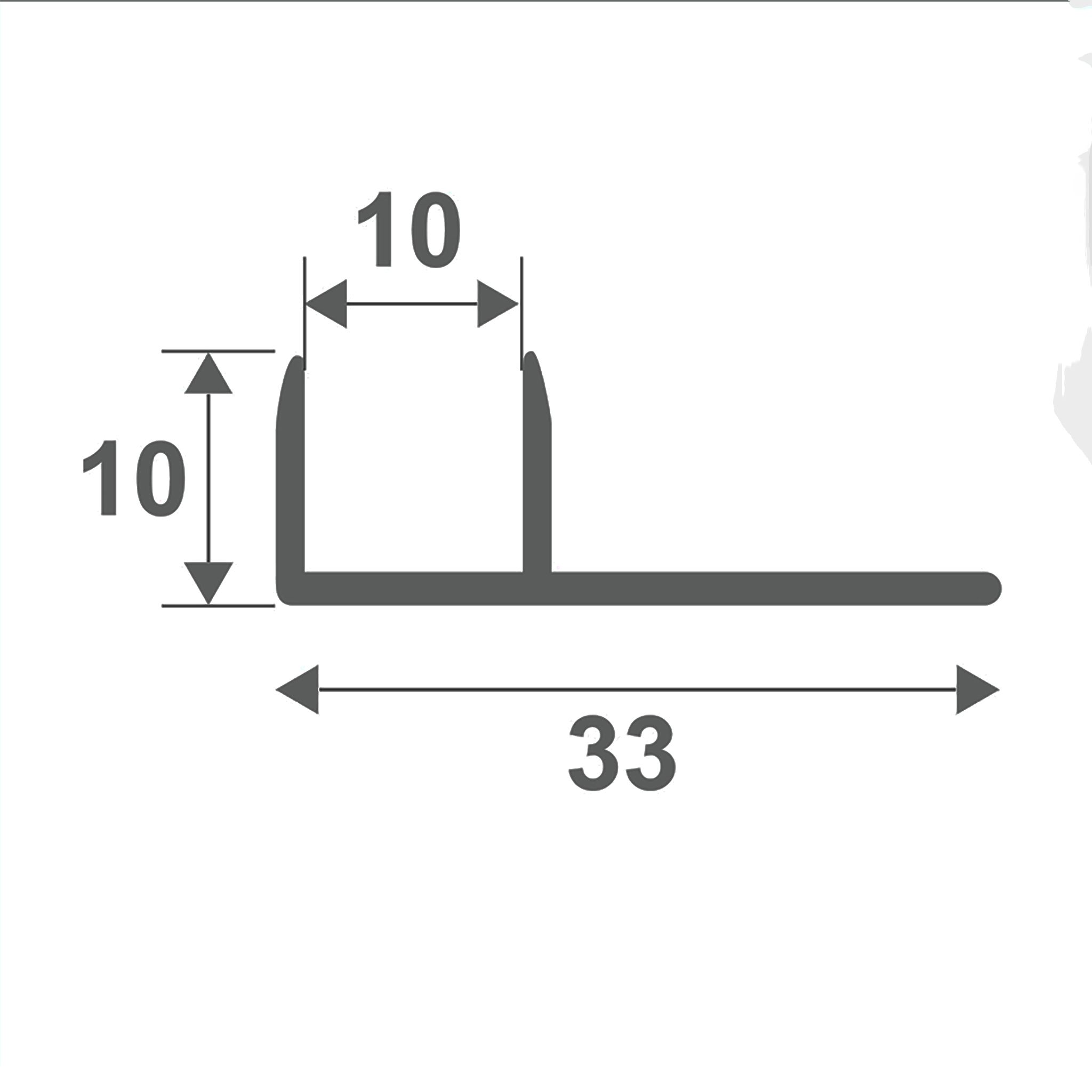 Профиль для душевых перегородок, 10 X 10 , алюминиевый, Черный матовый, 270 см, 1 шт Профиль для душевых перегородок, 10 X 10 , алюминиевый, Черный матовый, 270 см, 1 шт — изображение 2
