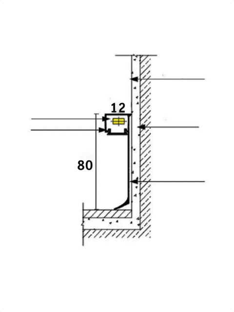 Угол внутренний для напольного плинтуса JD21-60, алюминий, Золото матовое, 1 шт