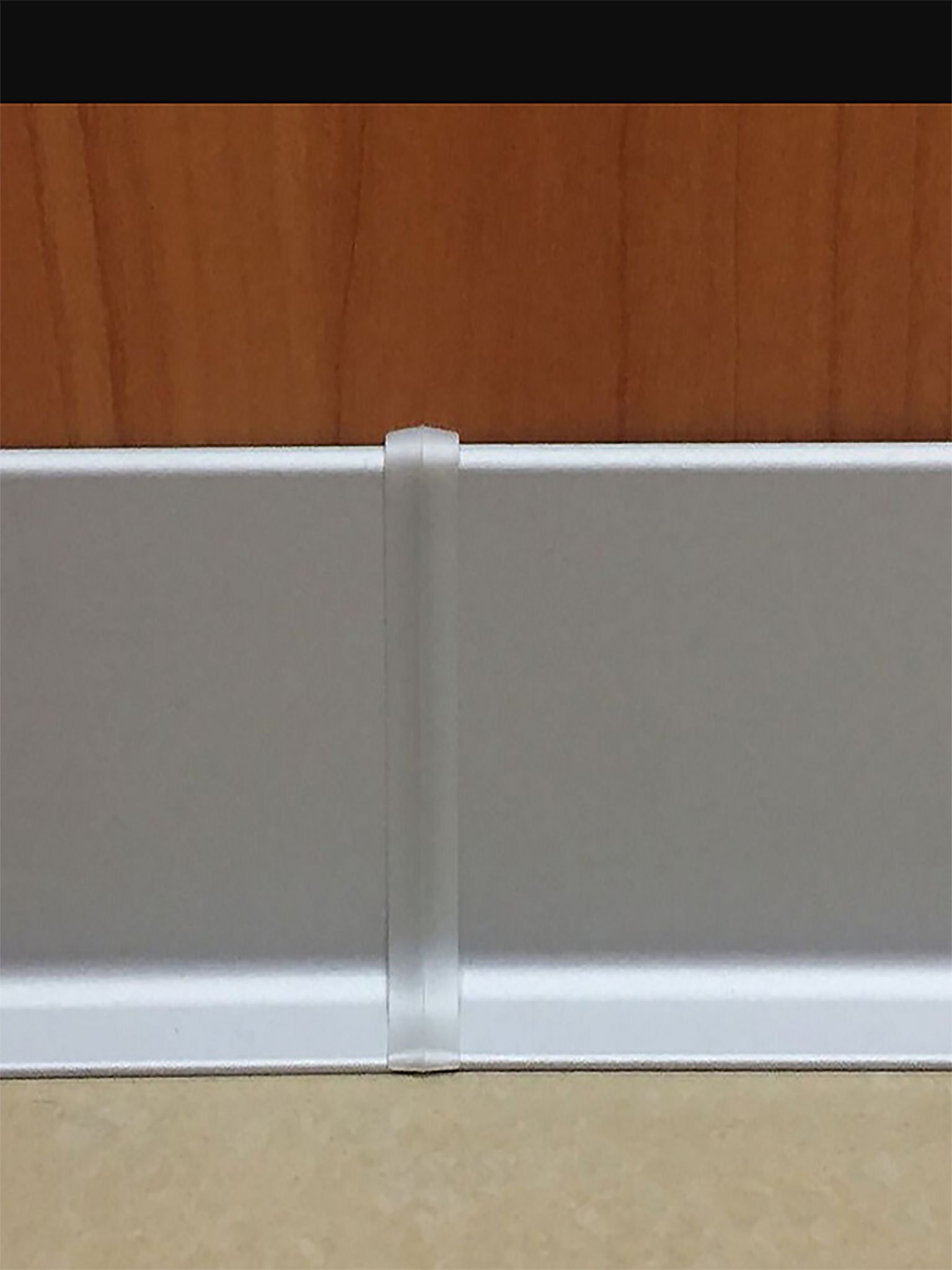 Плинтус напольный L -образный, высота 80 мм, длина 300 см, Серебро матовое, 1 шт Купить оптом Плинтус напольный L -образный, высота 80 мм, длина 300 см, Серебро матовое, 1 шт — изображение 3