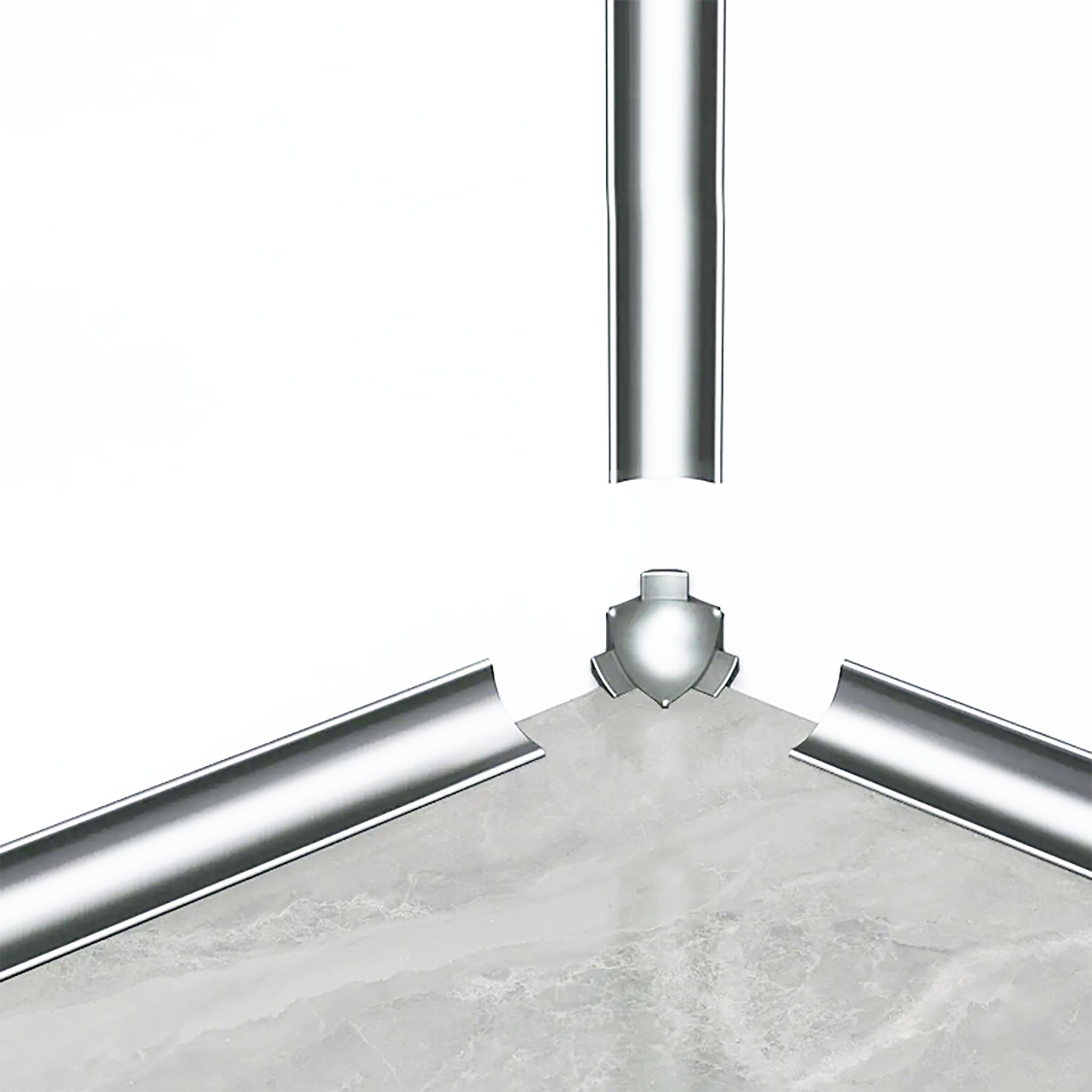 Соединитель для L-образного плинтуса, для пола и столешниц, высота 17 мм, Серебро матовое, 2 шт Купить оптом Соединитель для L-образного плинтуса, для пола и столешниц, высота 17 мм, Серебро матовое, 2 шт — изображение 3