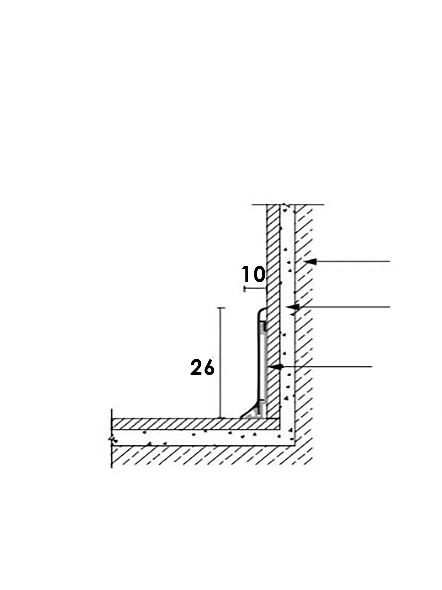Плинтус алюминиевый SSZ-26-3000, с крепежом, Чёрный матовый, 1 шт Купить оптом Плинтус алюминиевый SSZ-26-3000, с крепежом, Чёрный матовый, 1 шт — изображение 2