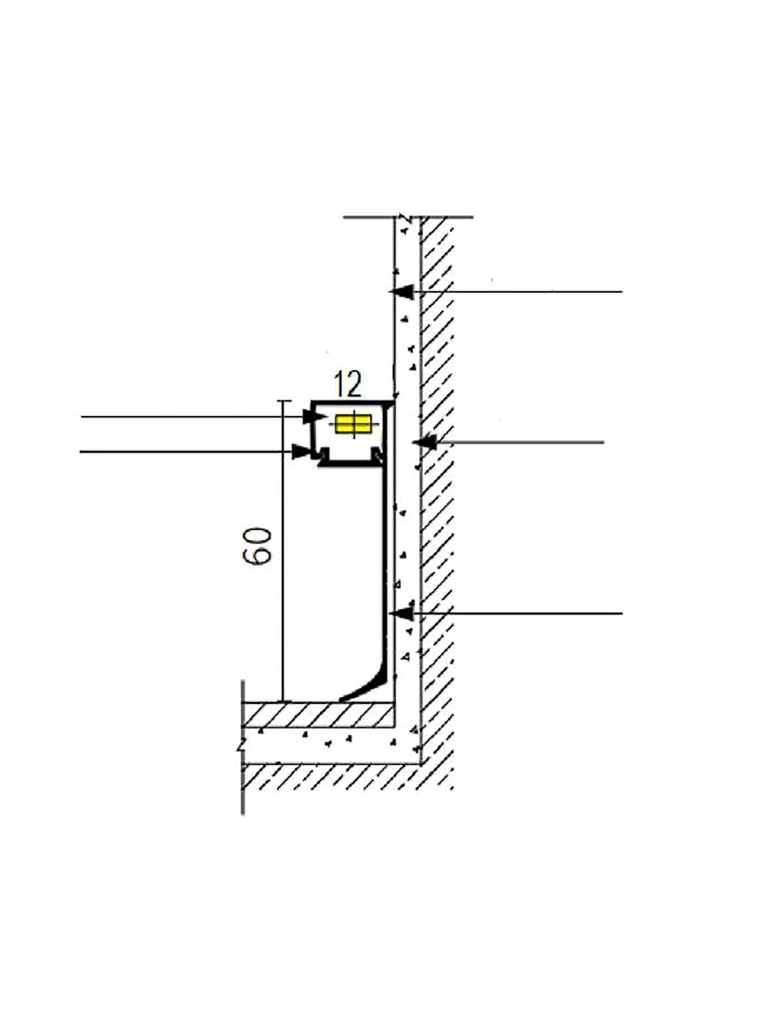 Угол внутренний для напольного плинтуса JD21-60, алюминий, Золото матовое, 2 шт Купить оптом Угол внутренний для напольного плинтуса JD21-60, алюминий, Золото матовое, 2 шт — изображение 2