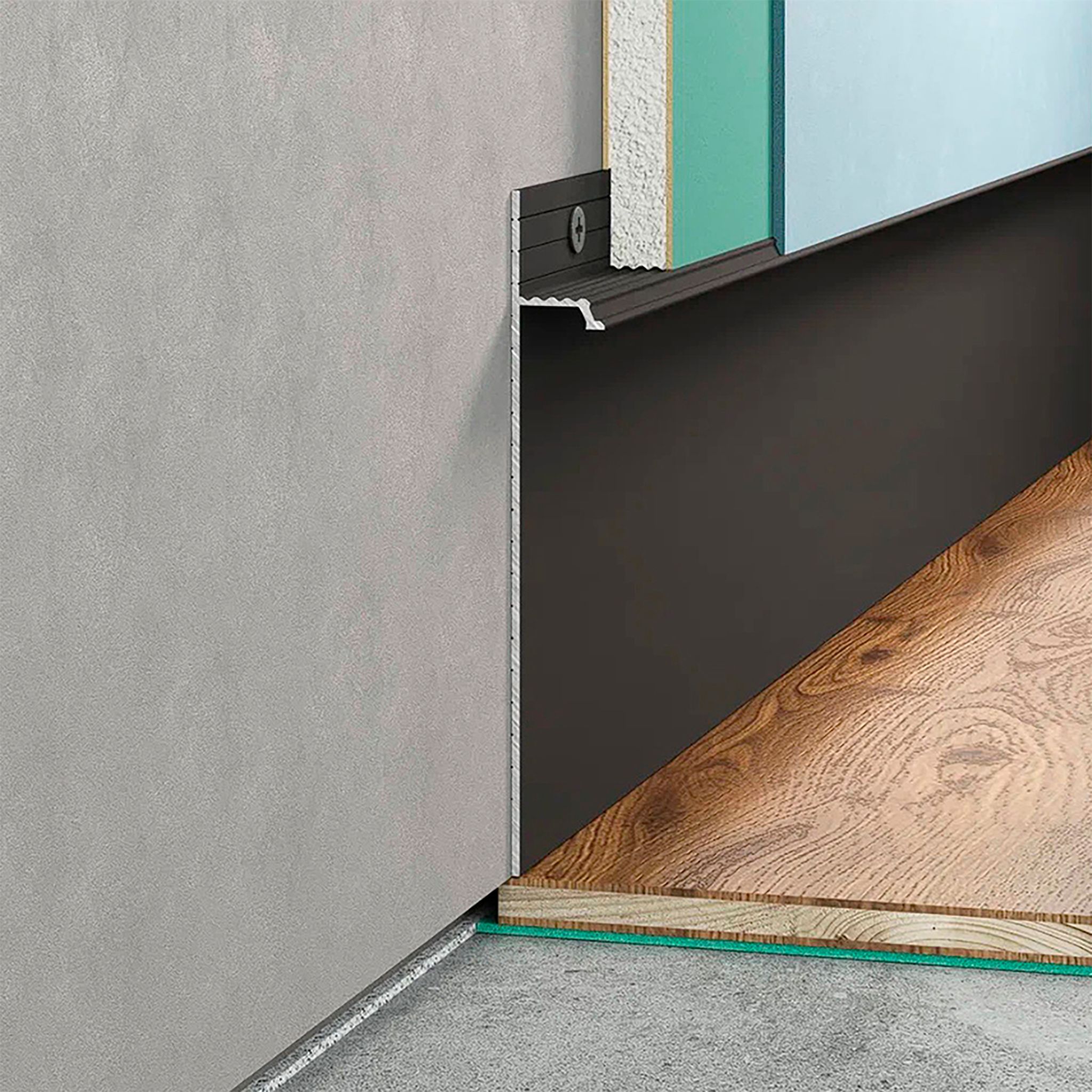 Плинтус напольный теневой без подсветки, 100 X 80 X 3000 мм, Чёрный матовый, 1 шт Купить оптом Плинтус напольный теневой без подсветки, 100 X 80 X 3000 мм, Чёрный матовый, 1 шт — изображение 6