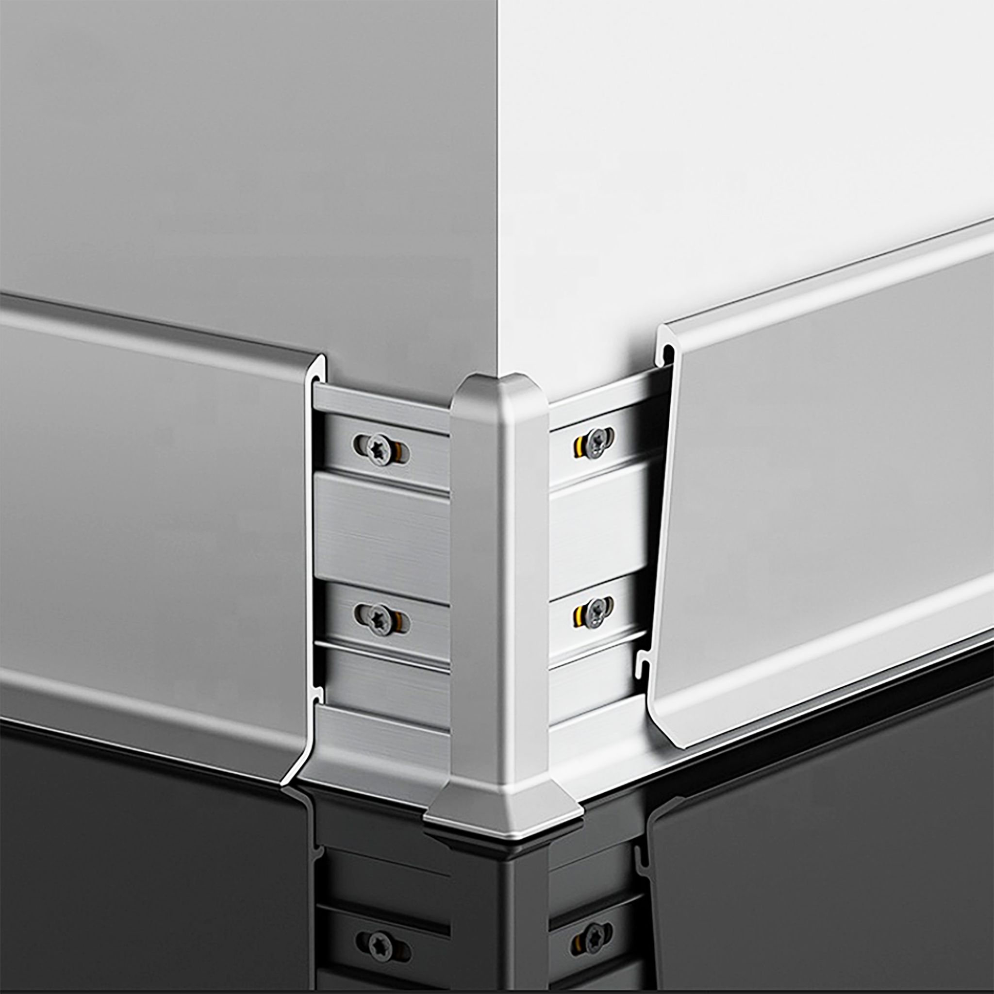 Плинтус напольный алюминиевый SSZ-60-2500, с крепежом, Серебро матовое, 10 шт Купить оптом Плинтус напольный алюминиевый SSZ-60-2500, с крепежом, Серебро матовое, 10 шт — изображение 5