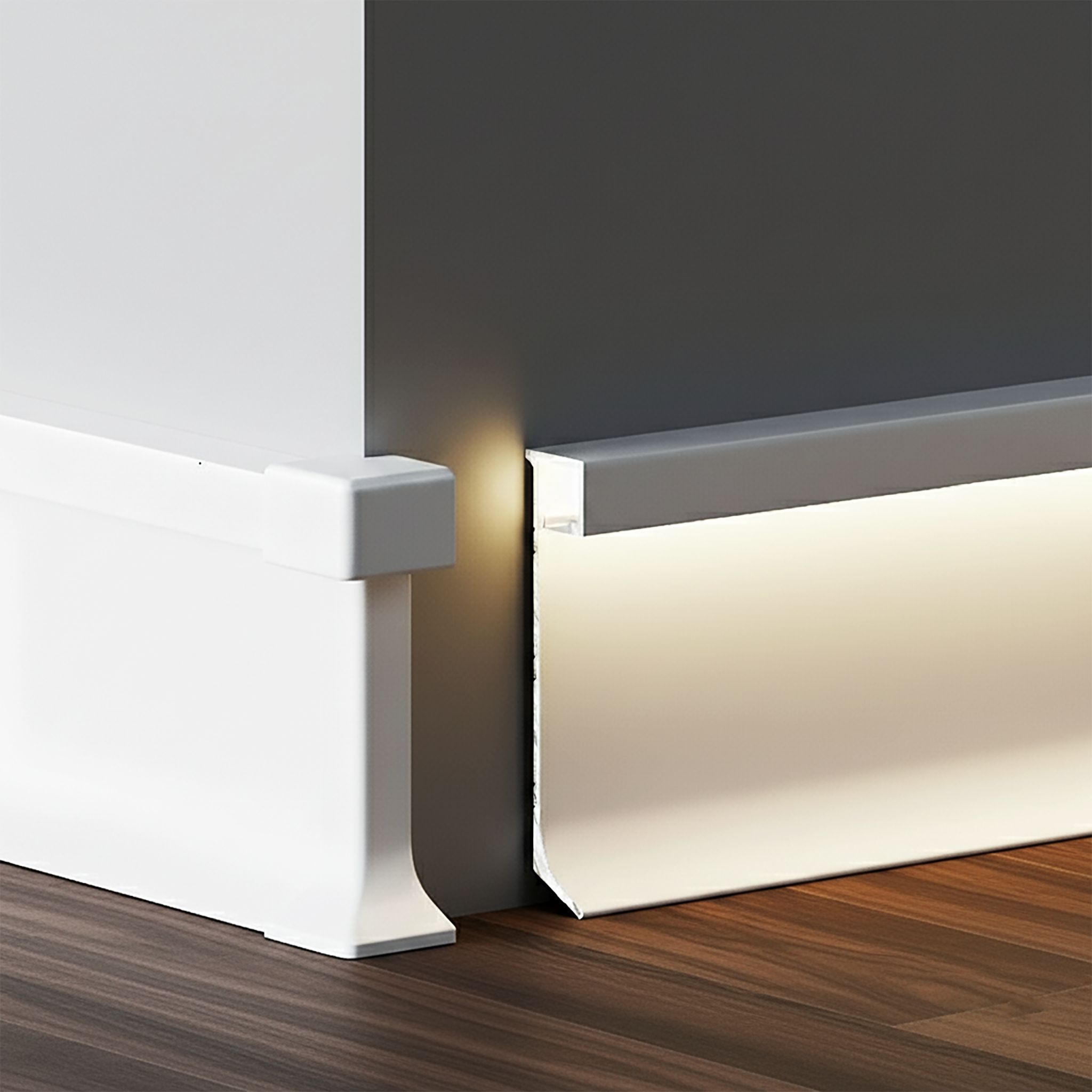 Угол внутренний для напольного плинтуса JD21-60, алюминий, Белый матовый, 2 шт Купить оптом Угол внутренний для напольного плинтуса JD21-60, алюминий, Белый матовый, 2 шт — изображение 4