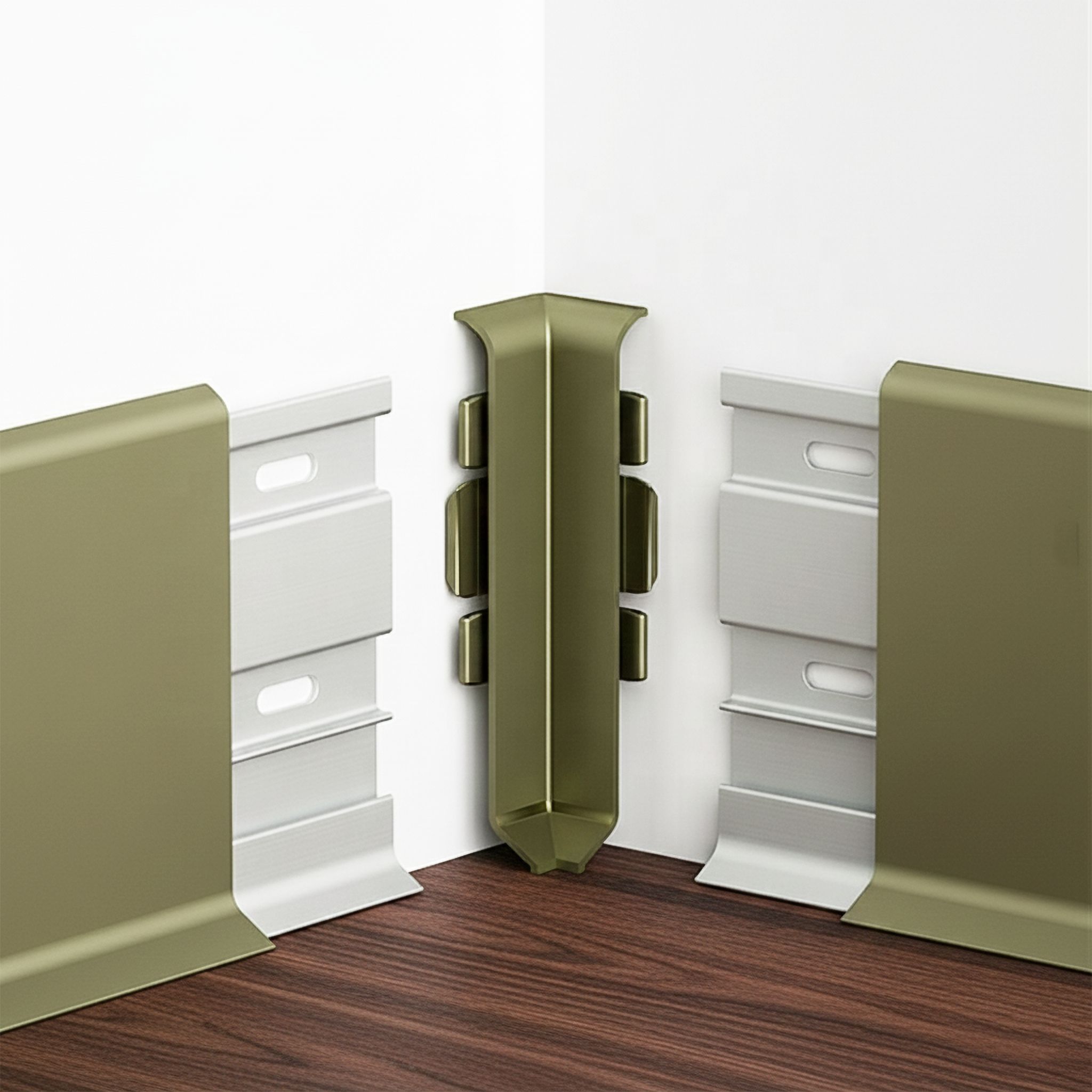 Угол внутренний для напольного алюминиевого плинтуса SSZ-80-2500,Шампань матовый, 2 шт Купить оптом Угол внутренний для напольного алюминиевого плинтуса SSZ-80-2500,Шампань матовый, 2 шт — изображение 3