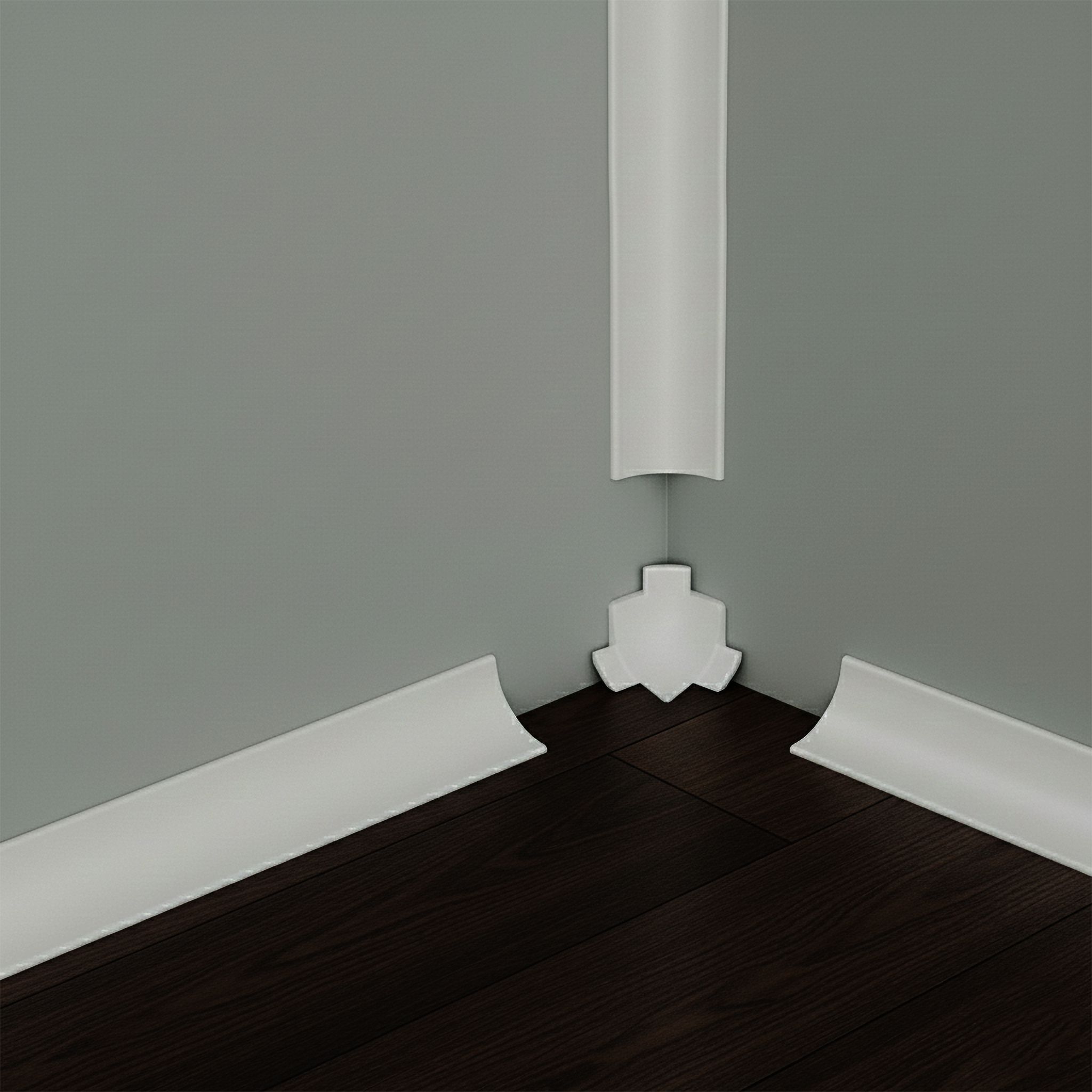 Угол внутренний для плинтуса, высота 17 мм,длина 300 см, Белый матовый, 2 шт Купить оптом Угол внутренний для плинтуса, высота 17 мм,длина 300 см, Белый матовый, 2 шт — изображение 6