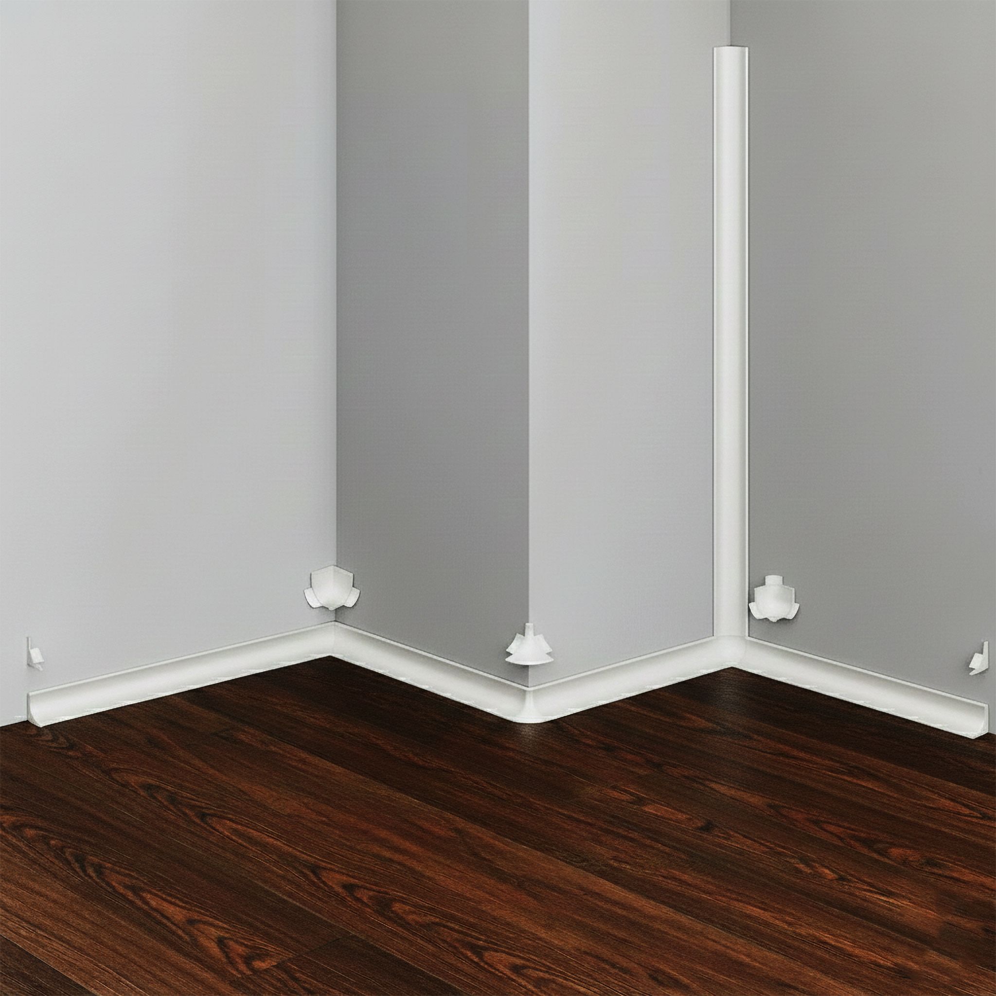 Угол внутренний для плинтуса, высота 17 мм,длина 300 см, Белый матовый, 2 шт Купить оптом Угол внутренний для плинтуса, высота 17 мм,длина 300 см, Белый матовый, 2 шт — изображение 2