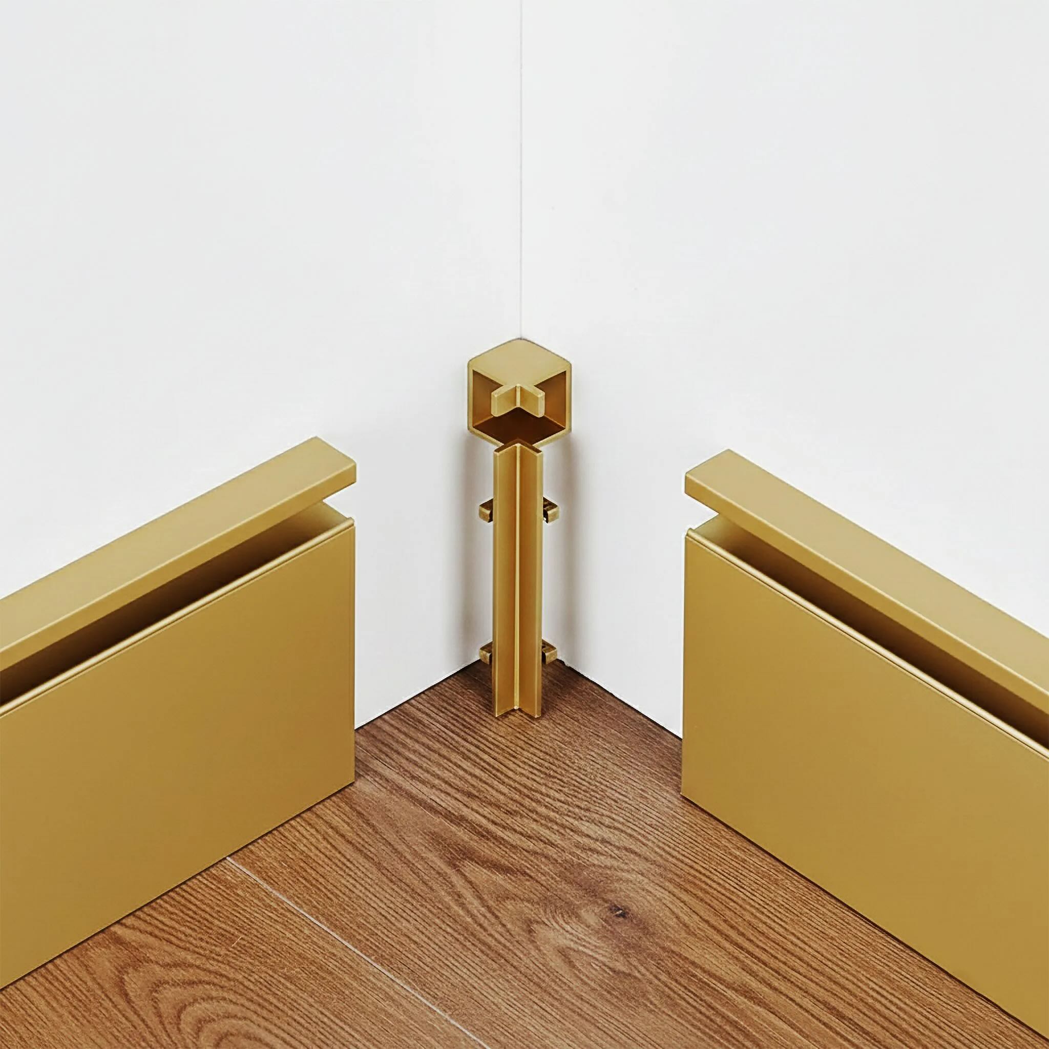 Плинтус алюминиевый напольный LED-78-80-2500 под подсветку, накладной, Золото матовое светлое, 1 шт Купить оптом Плинтус алюминиевый напольный LED-78-80-2500 под подсветку, накладной, Золото матовое светлое, 1 шт — изображение 8