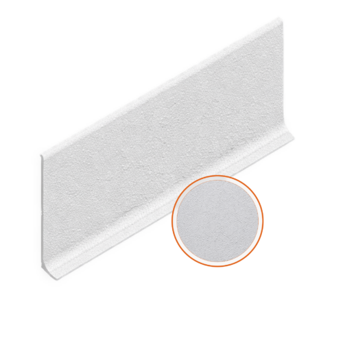 Алюминиевый плинтус AKBD-40-SW-2500, Белый муар, 10 шт