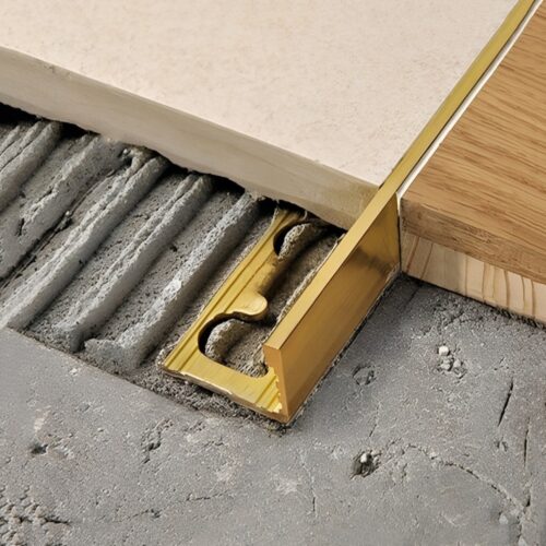 Латунный профиль под плитку,CEZAR-PVL-76X15-2500 мм, L-образный, Латунь полированная, 1 шт