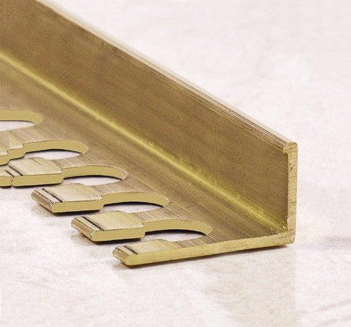 Латунный профиль , L-образный гибкий, CEZAR-06X12.5X2500 мм, Латунь полированная, 1 шт