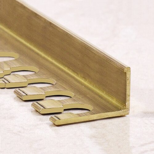 Латунный профиль , L-образный гибкий, CEZAR-06X12.5X2500 мм, Латунь полированная, 1 шт