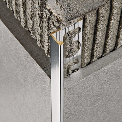 Латунный профиль под плитку,CEZAR-PVL-03X12.5-2700 мм, L-образный, Латунь хромированная, 1 шт