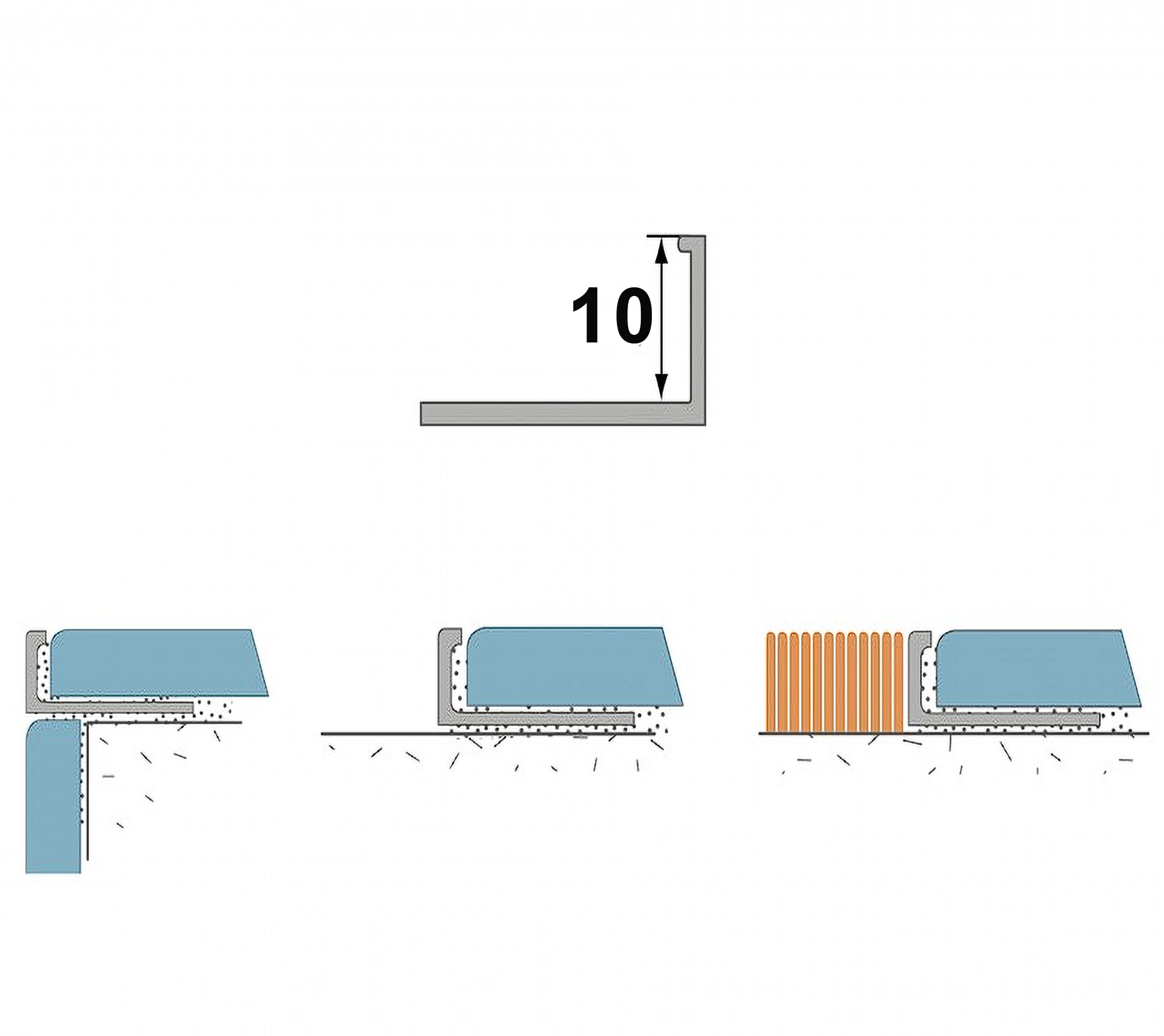 Латунный профиль под плитку, L-образный, CEZAR-02X10-2700 мм, Латунь хромированная, 2 шт Купить оптом Латунный профиль под плитку, L-образный, CEZAR-02X10-2700 мм, Латунь хромированная, 2 шт — изображение 2