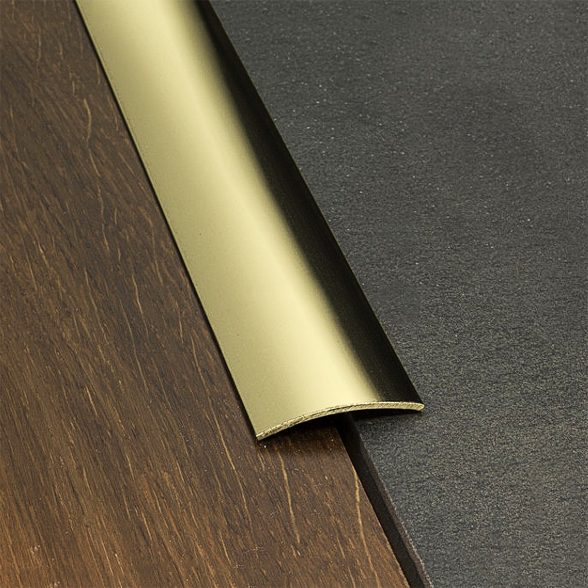 Одноуровневый порог-стык, полукруглый, CEZAR-20, 200 см, Латунь полированная, 1 шт Купить оптом Одноуровневый порог-стык, полукруглый, CEZAR-20, 200 см, Латунь полированная, 1 шт — изображение 3