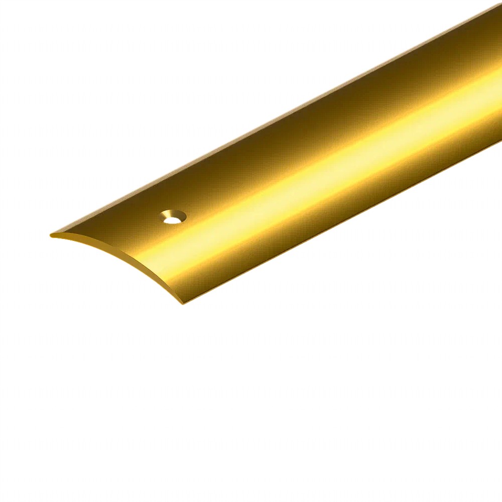 Одноуровневый порог-стык, полукруглый, CEZAR-20, 180 см, Латунь полированная, 1 шт Купить оптом Одноуровневый порог-стык, полукруглый, CEZAR-20, 180 см, Латунь полированная, 1 шт — изображение 3