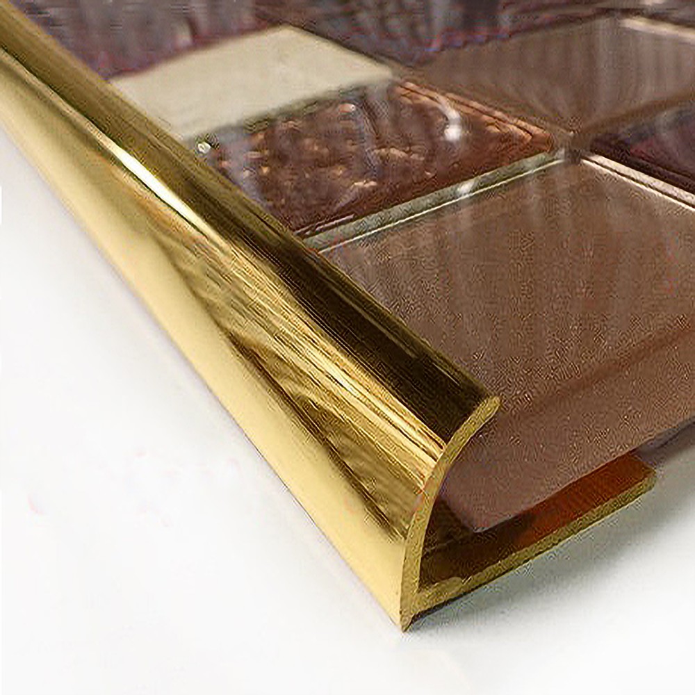 Латунный профиль внешний, гибкий, CEZAR-PVL-20X10, 250 см, Латунь полированная, 1 шт Купить оптом Латунный профиль внешний, гибкий, CEZAR-PVL-20X10, 250 см, Латунь полированная, 1 шт