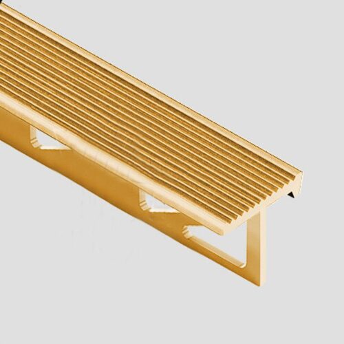 Рифленый профиль , лестничный, CEZAR-PVL-79X23, 250 см, Латунь полированная, 1 шт