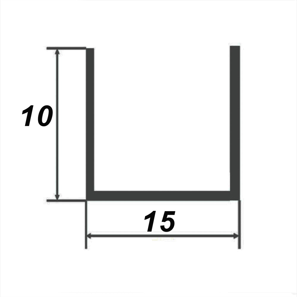 Латунный профиль, П-образный, CEZAR-PVL-84X15X10, 270 см, Латунь хромированная, 1 шт Купить оптом Латунный профиль, П-образный, CEZAR-PVL-84X15X10, 270 см, Латунь хромированная, 1 шт — изображение 2