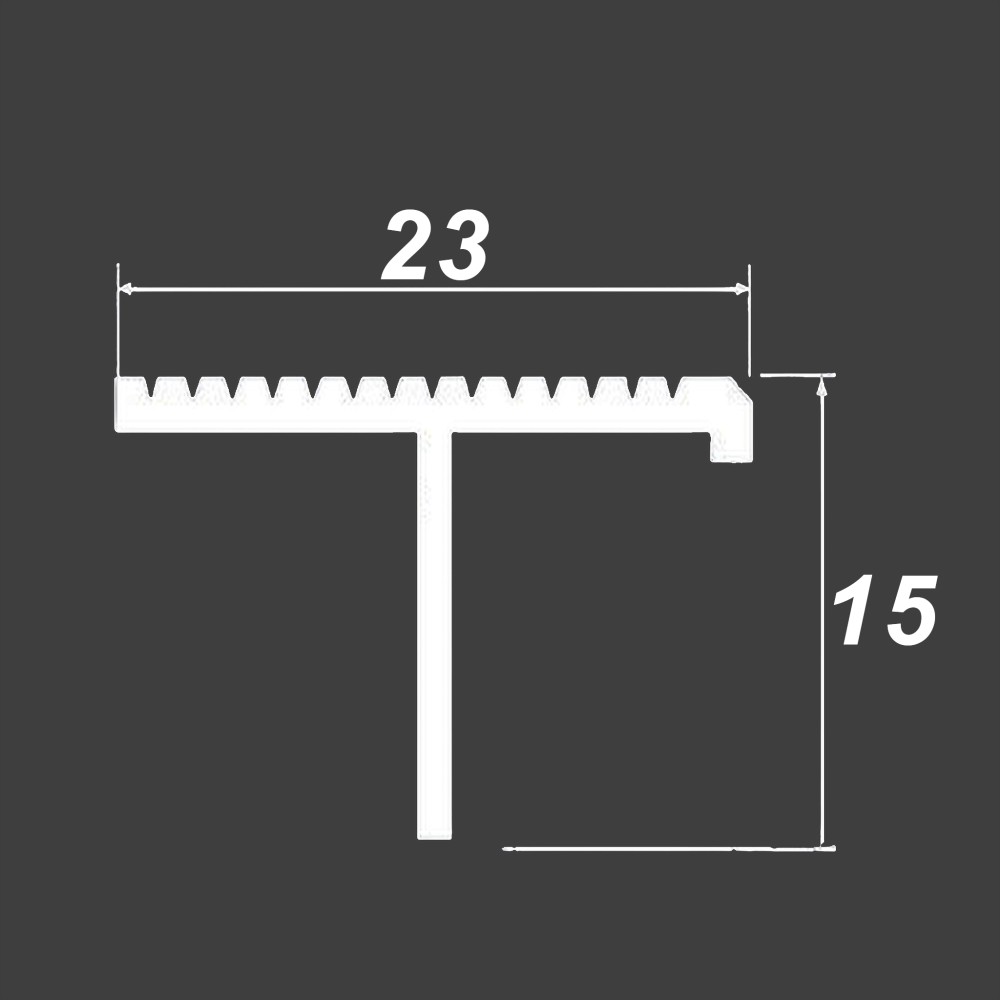 Рифленый профиль , лестничный, CEZAR-PVL-79X23, 250 см, Латунь полированная, 1 шт Купить оптом Рифленый профиль , лестничный, CEZAR-PVL-79X23, 250 см, Латунь полированная, 1 шт — изображение 2