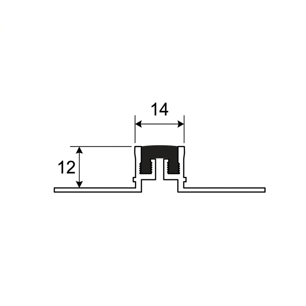 Компенсационный профиль для деформационных швов с эффектом поглощения вибраций, 12 X 14 мм, длина 270 см, Чёрный , 1 шт Купить оптом Компенсационный профиль для деформационных швов с эффектом поглощения вибраций, 12 X 14 мм, длина 270 см, Чёрный , 1 шт — изображение 2
